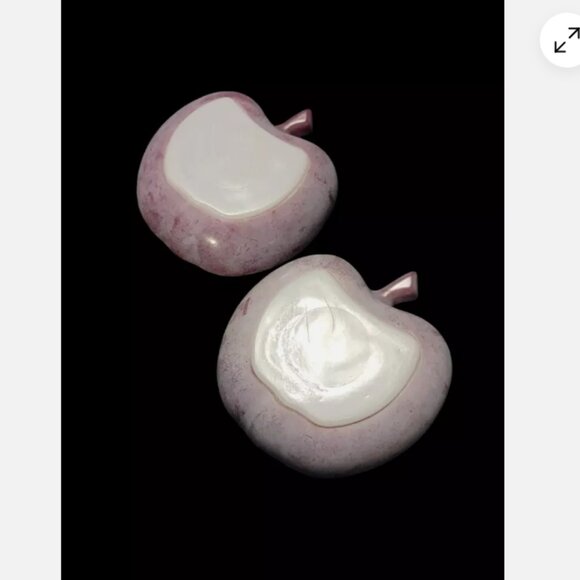 VINTAGE Hazel Atlas Platonite Orchard Ware APPLE Salad Bowl Serving Set of 2 - Picture 7 of 10